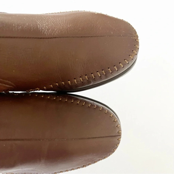 SAS Brown Leather Loafer Women’s Size 8.5 N Whipstitch Detail Comfort Orthapedic - Picture 5 of 8